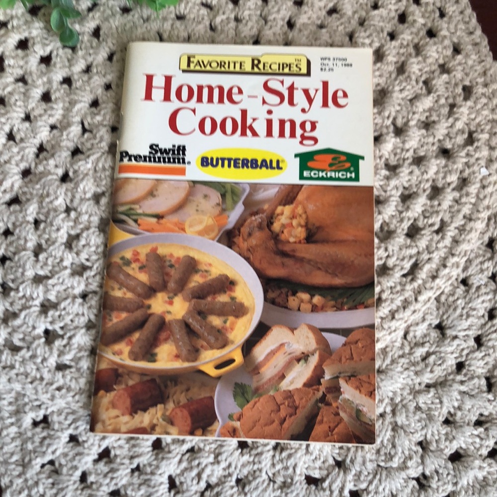 Vintage Home-Style Cooking Recipe Book Cookbook